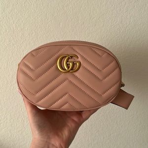Pink Gucci belt bag